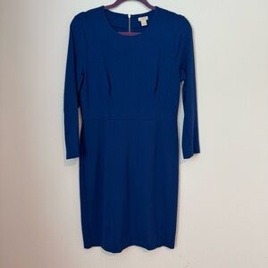 J. Crew Royal Blue 3/4 Long Sleeve Dress